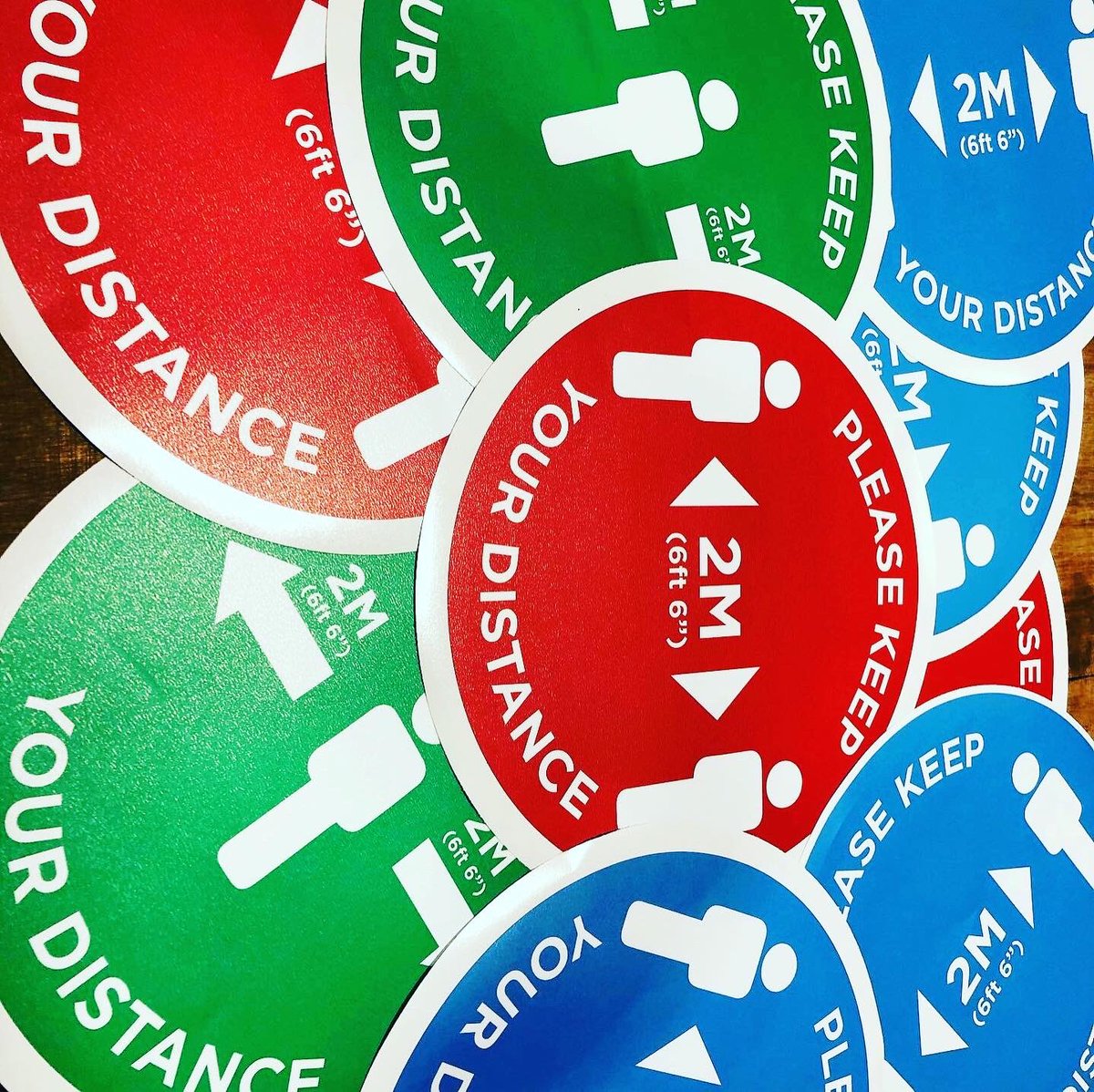 Get ready for your reopening with Social distancing floor graphics. Get in touch now #printing #staysafe #floorgraphics