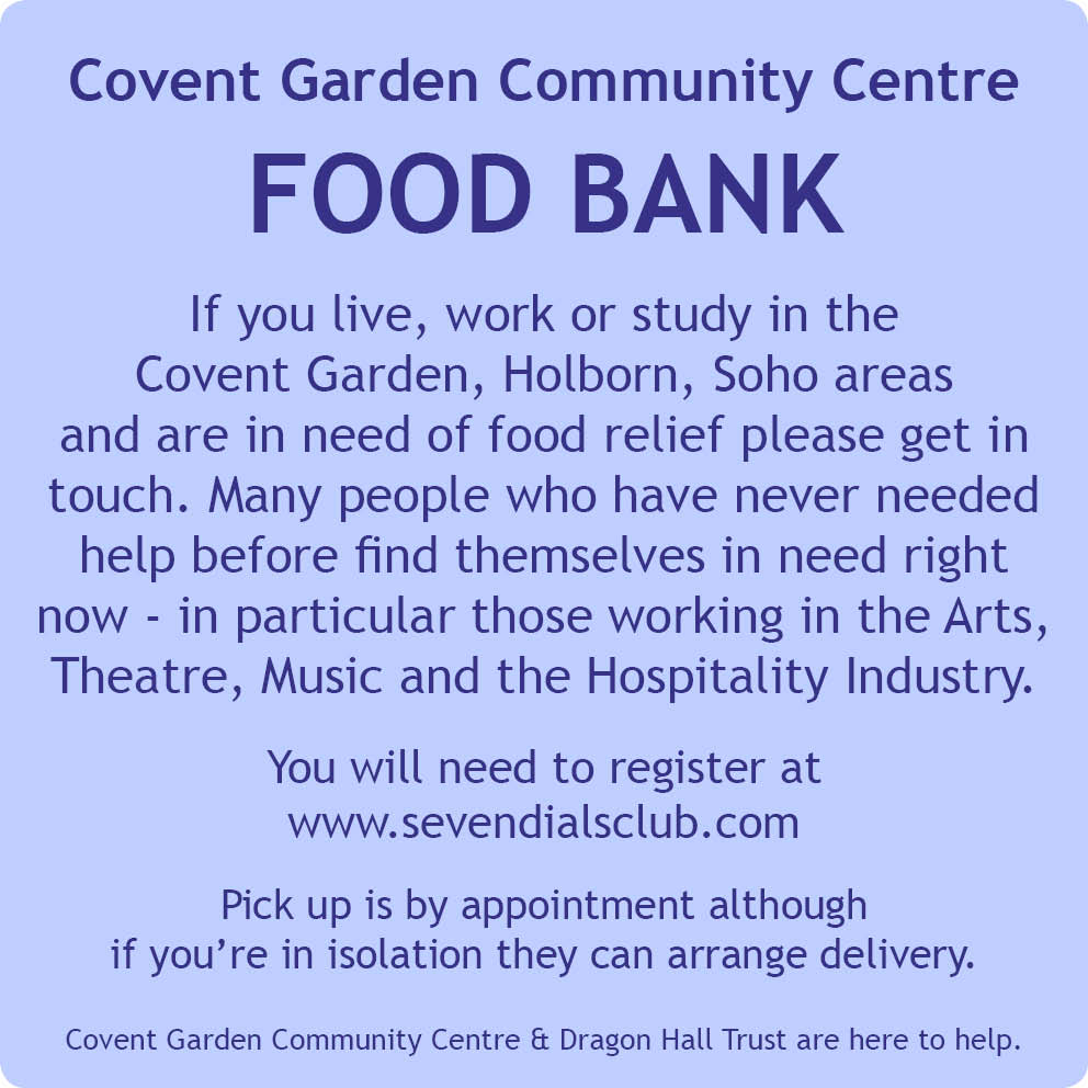 <a href="/7DialsClub/">7 Dials Club</a> is the place where we used to hold our monthly branch meetings - <a href="/EquityUK/">Equity</a> debates followed by much merriment 🍷🍻🍾 in the bar. Look how our amazing hosts are reacting to #COVID19 and helping our community. Thanks so much 🙏🏼🙏🏾🙏 for setting up this lifeline