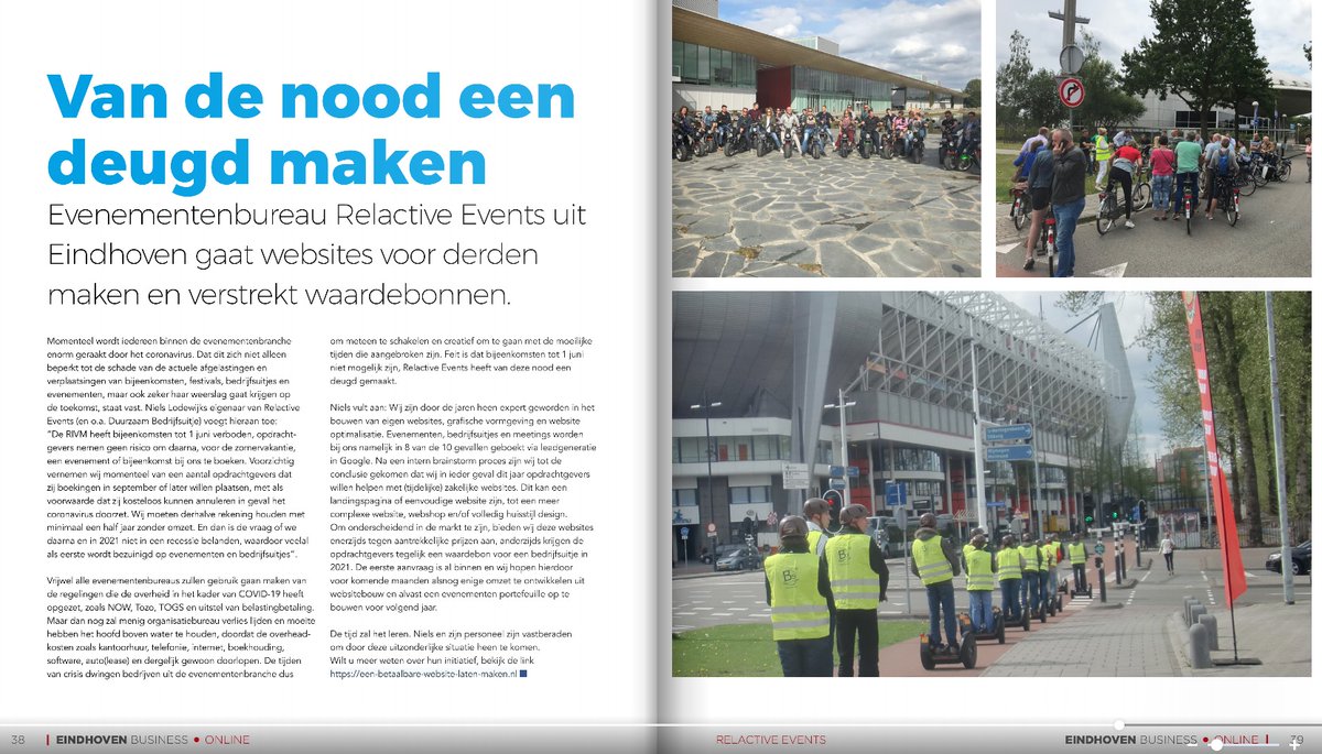 RelactiveEvents's tweet image. #Stayhome #Staysave #Coronavirus #COVID19 #anderhalvemeter #evenementenbranche

De COVID-19 crisis betekent een harde klap voor de evenementenbranche. Bedankt #PIONmedia om ons verhaal te delen! Lees meer op pagina 38-39. 

flipsnack.com/pionmedia/eind…