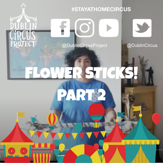 DublinCircus's tweet photo. Youth #StayAtHomeCircus Flower Sticks Part 2 !

Part 2 of this course is now live: https://t.co/RWYOjprT8t

All classes will also be made available on our website,

Happy Circus !

#Circus #YouthCircus #CircusIreland #FlowerSticks #OnlineCircus #HomeCircus https://t.co/gRLXCnzVLd