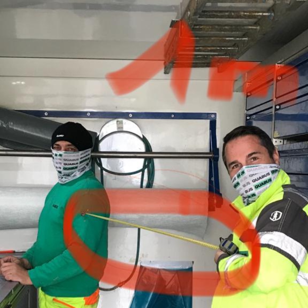 #safetyfirst: auch auf engerem Raum achten wir nach we vor auf den notwendigen Sicherheitsabstand. Wenn es sein muss, dann gehen wir auf Nummer sicher und messen nach 🔝👍i

#quabus #bestteam #schutz #gemeinsamschaffenwirdas #gegencovid19