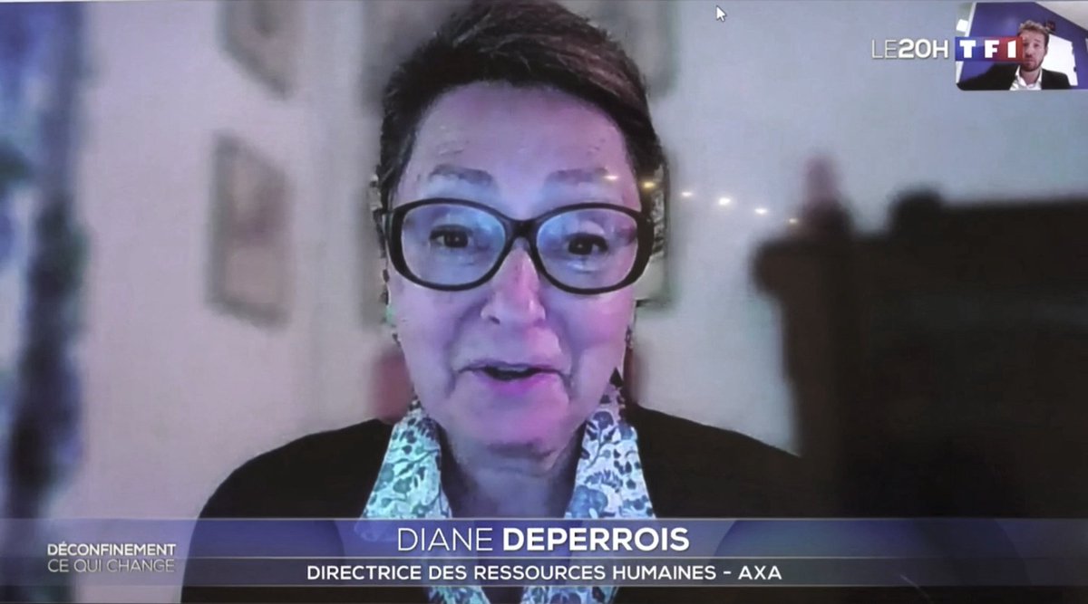 AXAFrance's tweet photo. 📺 @DianeDeperrois sur @TF1 hier soir à propos de l'après-confinement : "Nous allons développer une approche basée sur le volontariat pour tous les collaborateurs et l’alternance des équipes sur site et à domicile." #COVID19 https://t.co/IifOaKjZyz
