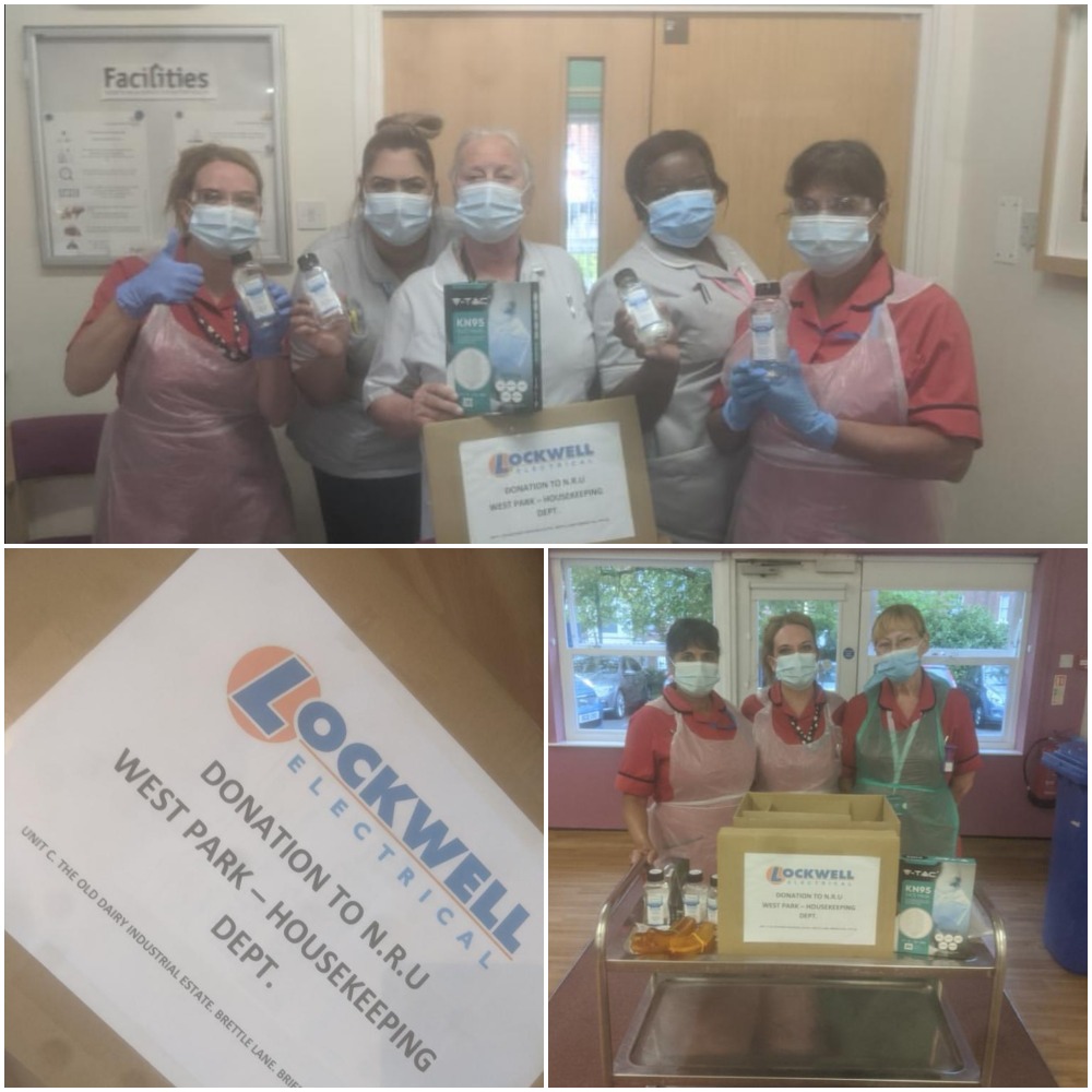 LockwellHQ's tweet photo. Lockwell Electrical Brierley Hill very kindly donated a box of PPE equipment to their local NRU Housekeeping Department at West Park Hospital.

Fantastic work from James Simpson and the team at Brierley Hill. 🌈💙

#allinthistogether
#supporttheNHS
#electricalwholesaler https://t.co/d5vYVNfFYd