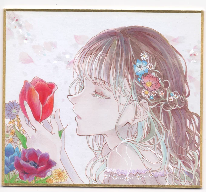 来年は春のお花達を愛でれますように✲*゜
#TLを花でいっぱいにしよう 
#創作 