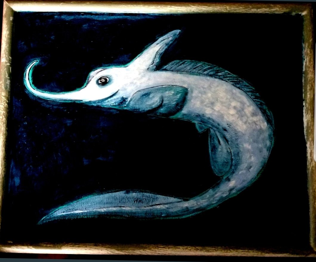 bufotwist's tweet image. A Smallspine Spookfish (Harriotta haeckeli) I painted last Halloween.
#RTMPArtChallenge #ghostshark #MuseumFromHome #sharkart
@royaltyrrell
