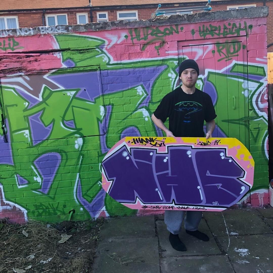 Daily exercise down Blackpool prom⁉️ look out for our #thankyouNHS board created and designed by our talented young leader Cal #COVID19 #NHSheroes