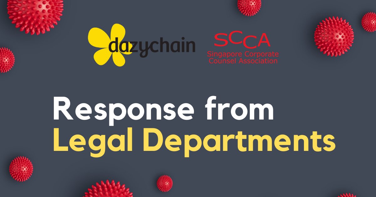 SCCAsingapore's tweet photo. #SCCA is working with @godazychain, an Australian legal operations software company, to develop a research paper to determine how legal departments around the world are responding to COVID-19.
Click for survey: https://t.co/v9xY8CJR4D
#SCCA #dazychain #legaldepartments #survey https://t.co/hxz3jGi6Tr
