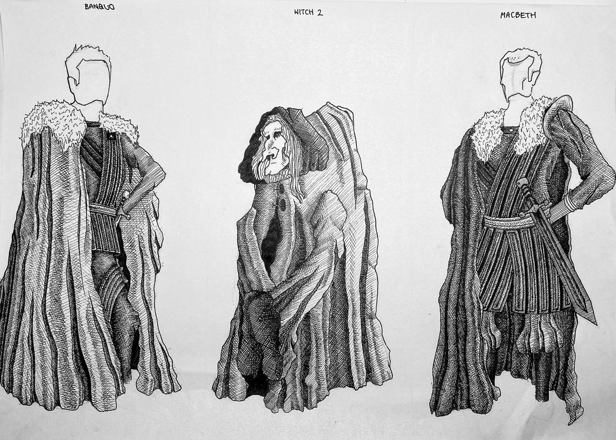 One of the main foreshadowing scenes in Macbeth was the question of Macbeth  dressing himself in borrowed  Macbeth clothing Costume design Costume  design sketch