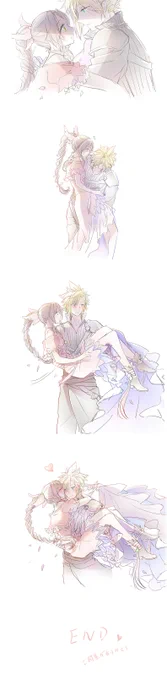 旧図 16年誕生祭賀図 #エアリス #FF7 #クラエア 