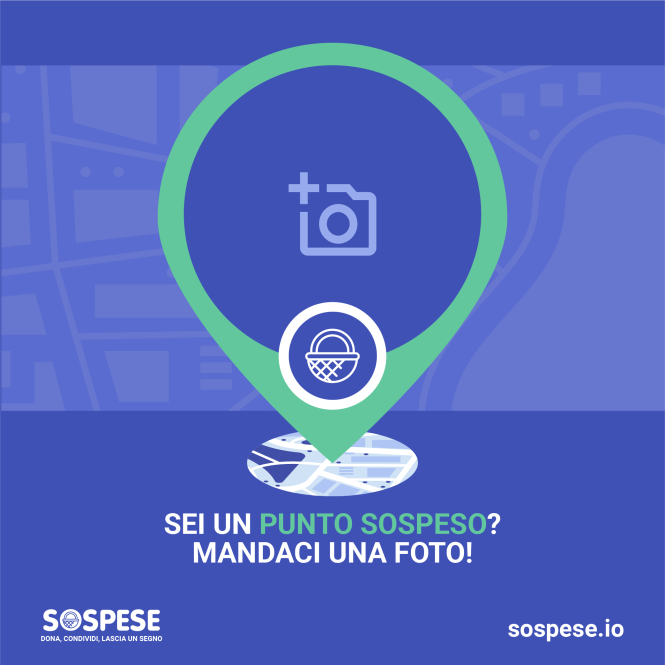 SospeseI's tweet photo. Sei anche tu un punto sospeso? 
Vuoi diventarlo? 
Apri la tua porta alle donazioni e inviaci una foto!

Dona, condividi, lascia un segno 💙
🔗https://t.co/uKV8kxBdqT

#sospese #doni #cesto #spesa #aiuto #donazione #donare #sospeso #solidarity #sostegno https://t.co/EdV4e4ycL6