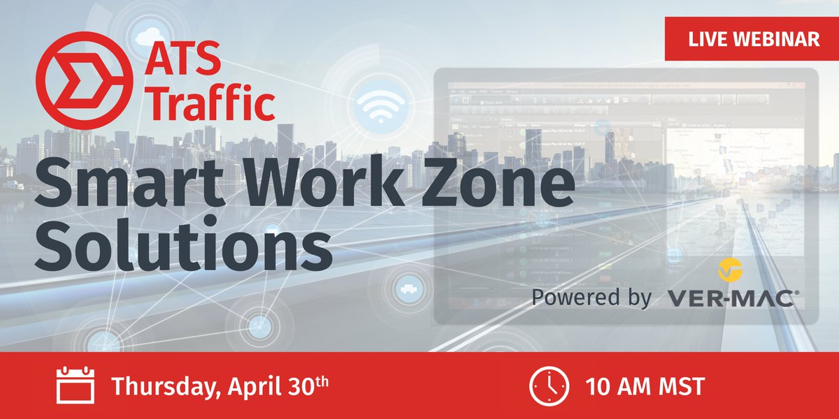 atstraffic's tweet photo. We’re hosting a LIVE Webinar tomorrow to introduce the latest #VerMac products ATS can use to support your next project. Register for Smart Work Zone Solutions here: https://t.co/UugKDnNblf https://t.co/7S1tPeKmjK