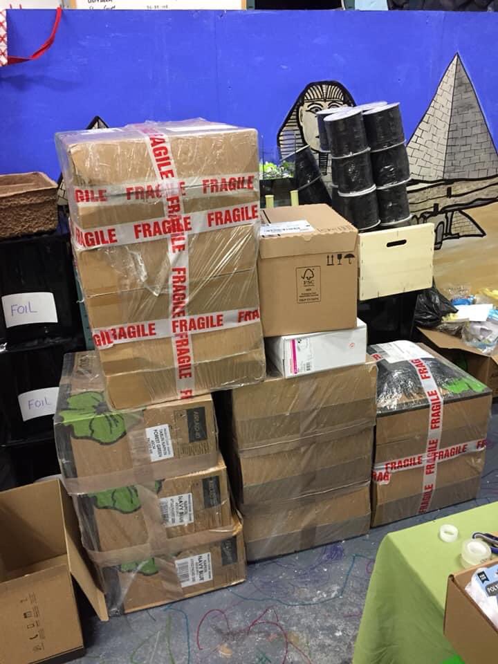 FreeMasketeer's tweet photo. The makings of 20,000 free #PPE Masks currently being distributed to 40+ mask makers in #Kildare #WestWicklow #Carlow #Laois. Our youngest mask maker is 13, the masks are distributed to #frontlineworkers and anyone who requests them. Link in bio. https://t.co/GZV4KwPL4X