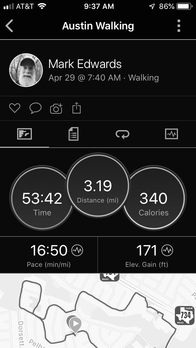 markedwardsrun1's tweet photo. Morning walk with my much better half. Cool air. Fingers crossed today to win UA Austin shoes size 11. @austinmarathon #30thAustinMarathon https://t.co/tbRxYvASXT