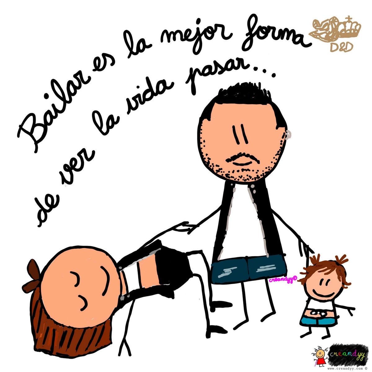 Bailar... Mi estilo favorito siempre será el latino. Quería dedicar la imagen a <a href="/DyDoficial/">DANIEL y DESIRÉE</a> Gracias por la pasión que desbordáis en todo lo que hacéis. #DíaInternacionalDeLaDanza #pedagogía #ilustración #frases #bachata #bailelatino #bailar