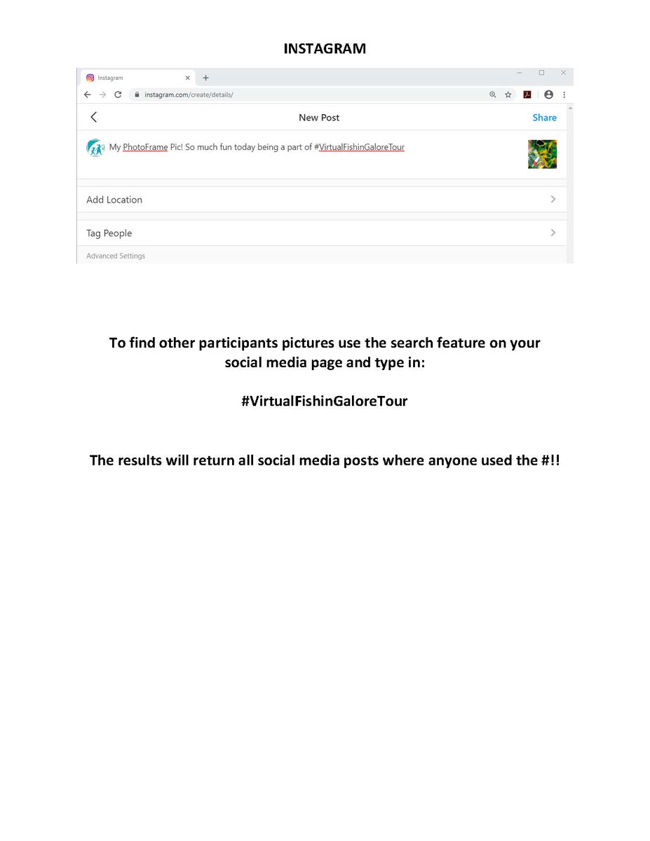 83 hours 45 minutes until #VirtualFishinGaloreTour!! Here are some pointers for using hashtags in your social media posts!! We can't wait to see all of your pictures during the event!