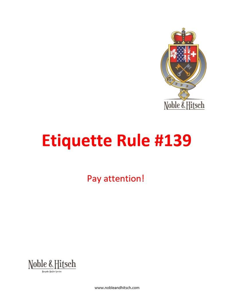 NobleAndHitsch's tweet photo. Etiquette is not only for Kings and Queens!⠀
Practical Tips on Etiquette from the Butler in Hong Kong.⠀
#NobleAndHitsch #Etiquette #ButlerHongKong #HK #HKig #LuxuryLifeStyle #HKButler #manners #goodmanners #lovemylife #gentleman #lady #witheverythingyoudo #passion #honor https://t.co/7keviGZ9Nn