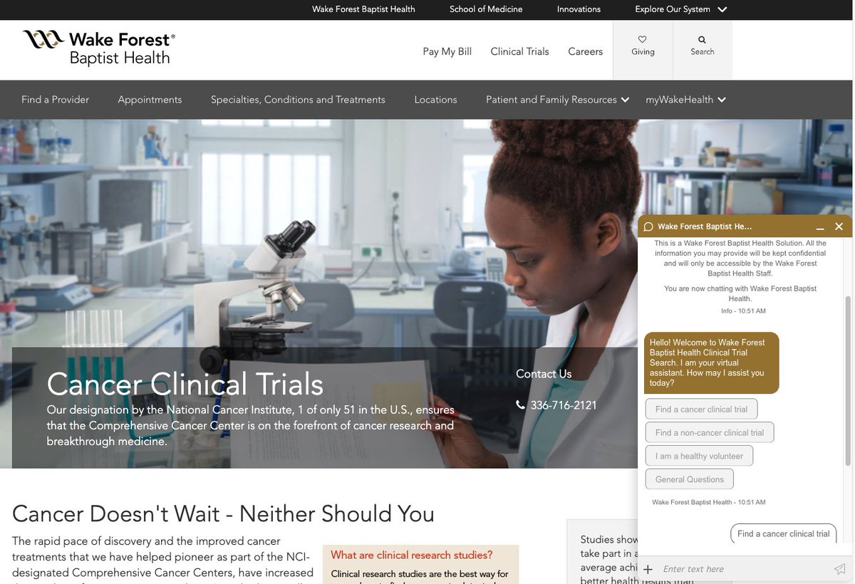 Umit Topaloglu (@umtopaloglu) on Twitter photo Our <a href="/Dialogflow/">Dialogflow</a> based #chatbot to help our patients to find #clinicaltrials <a href="/WakeCancer/">Wake Forest Baptist - Comprehensive Cancer Center</a> is live. we are very excited <a href="/WFBMI/">WF Center for Biomedical Informatics (WFBMI)</a> <a href="/wakeforestmed/">Wake Forest University School of Medicine</a> @GCPcloud <a href="/Quantiphi/">Quantiphi</a> Our <a href="/Dialogflow/">Dialogflow</a> based #chatbot to help our patients to find #clinicaltrials <a href="/WakeCancer/">Wake Forest Baptist - Comprehensive Cancer Center</a> is live. we are very excited <a href="/WFBMI/">WF Center for Biomedical Informatics (WFBMI)</a> <a href="/wakeforestmed/">Wake Forest University School of Medicine</a> @GCPcloud <a href="/Quantiphi/">Quantiphi</a>