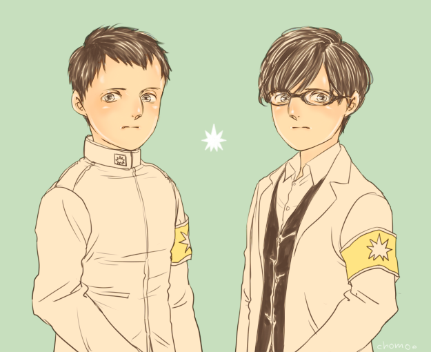 cho_mo_c's tweet photo. ベルトルトくんとウドくん。戦士候補生たち。 https://t.co/l41DCoABCb