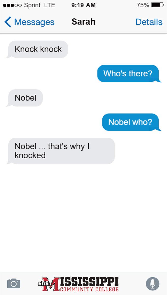 Emcc Twitter Da Knock Knock Students On Our Golden Triangle Campus Were Asked To Submit Their Favorite Knock Knock Jokes To Lighten The Mood During The Coronavirus Pandemic Here S A Few That Made The