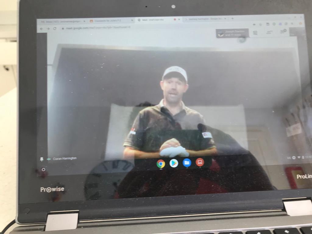 Look who popped into Julie’s PE class today for some golf tips and a Q&amp;A! Thank you so much <a href="/padraig_h/">Padraig Harrington</a> for giving so generously of your time with our Std. 4, 5 and 6 girls and boys.