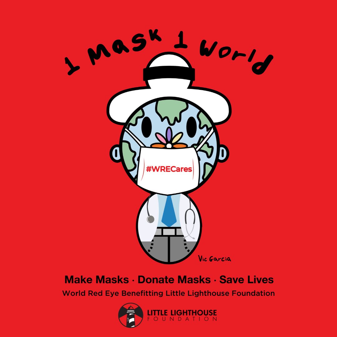 We are excited to announce the launch of our partnership with #WRECares by @WorldRedEye’s 1 Mask 1 World initiative! Visit give.classy.org/WRECaresLLF to see how your donation can get masks made by local seamstresses to children and families in need and our Health Heroes!