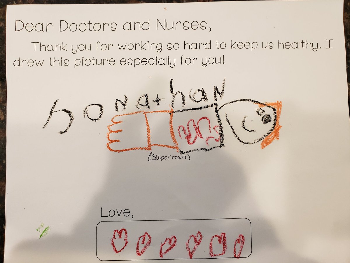 RnnpKathy's tweet photo. @GovMikeDeWine our Preschool Homework was perfect for today's
#SpiritWeekOhio theme! #SaluteYourHero #InThisTogetherOhio #StaySafeOhio #NotAllHeroesWearCapes https://t.co/siYQJWYrhJ