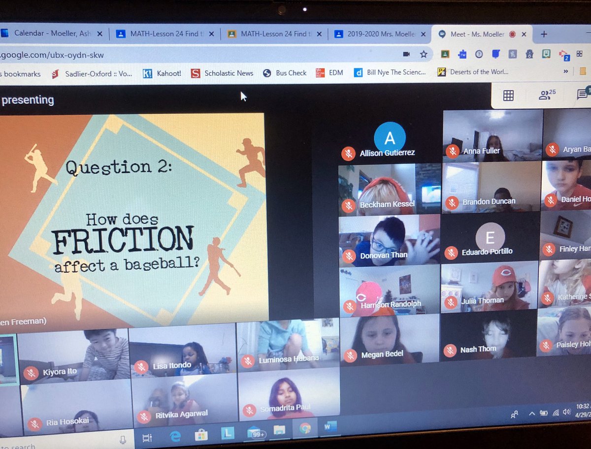 Moeller3rdgrade's tweet photo. Thank you @CincinnatiReds for making our field trip still possible “virtually”! We learned so much about the science in baseball! @EES_Mustangs @Boone_County https://t.co/vrWQZqrDG6