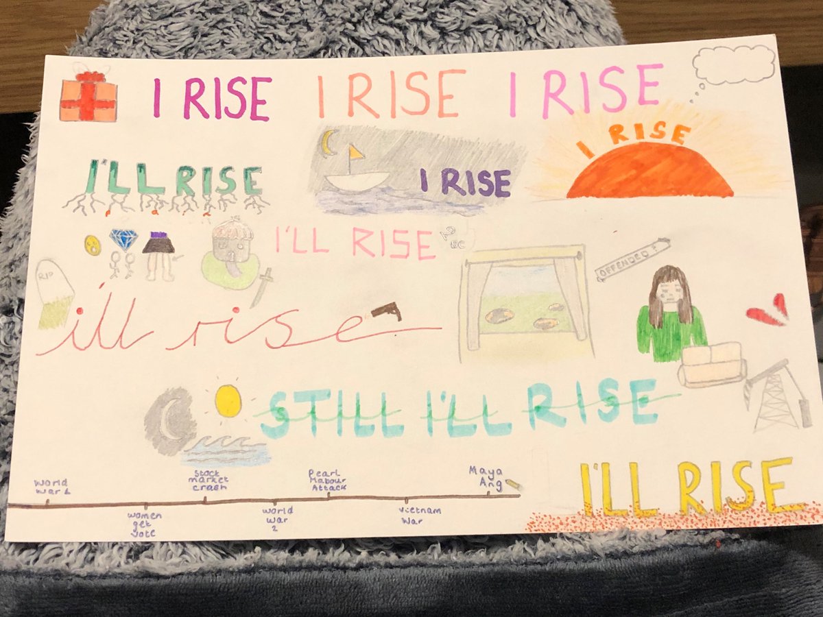 We have received some beautiful work from our students in the past few weeks. Abbie selected Maya Angelou's 'Still I Rise' as her unseen poem and has produced this creative response.

<a href="/TuxfordAcademy/">Tuxford Academy</a>