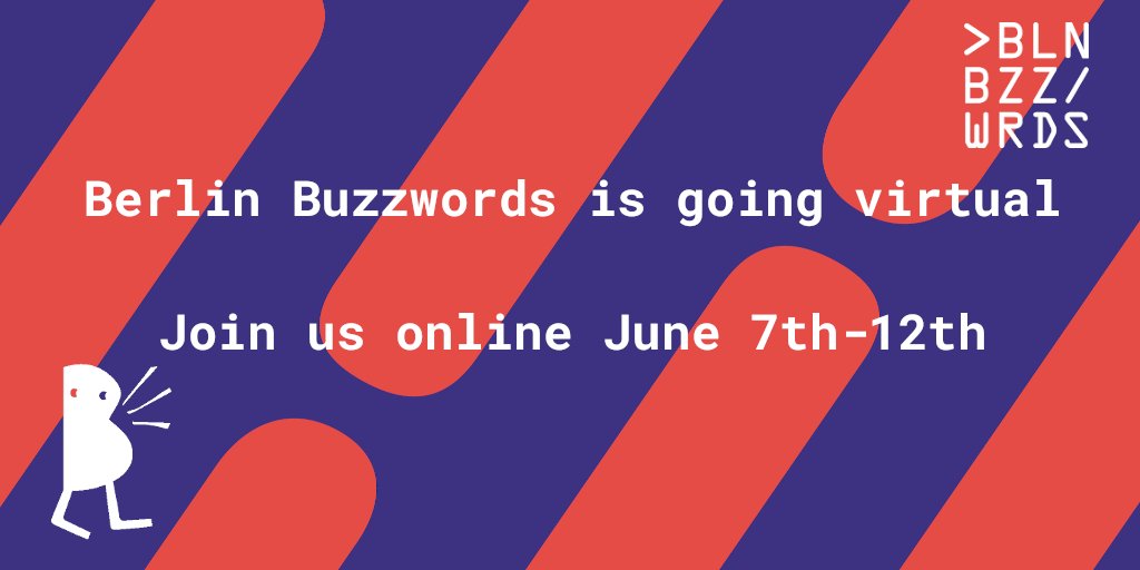 📢 Berlin Buzzwords is going virtual! 📢

We are very excited to announce that we have teamed up with Haystack and <a href="/M_I_C_E_S/">MICES</a> for an amazing joint virtual conference. Join us online June 7th-12th, 2020 for the #bbuzz you love, and more.

Details here: buff.ly/2KFQEqY