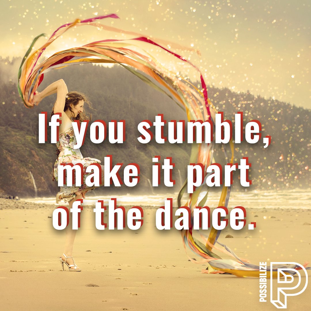 Failures (big or small) are a part of life, so if you stumble just make it part of the dance! Happy international dance day 💃🕺
#possibilize #possibilizing #quote #dance