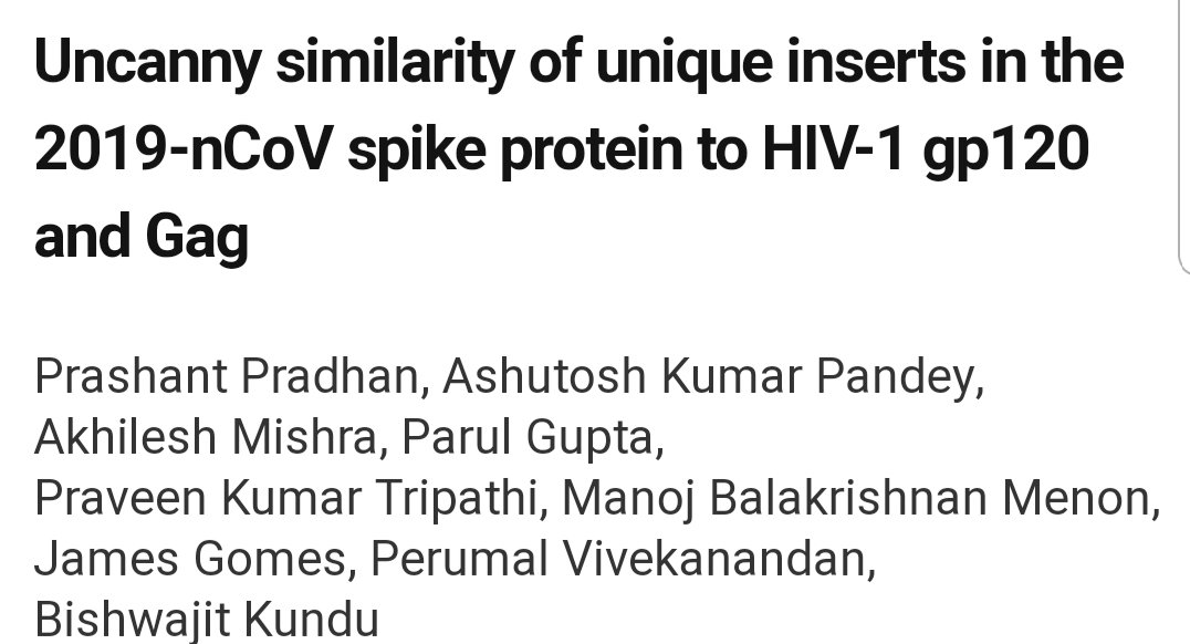With the  #Genome sequence known & shared on 12/1/2020, and  #JennerInstitute already working on a  #COVID19  #vaccine '2 DAYS PRIOR', why have  @TheLancet et al not 'debunked' the  #Pradham  #scientific paper with a  #scientific response as to why the  #virus is a 'NATURAL' occurrence?