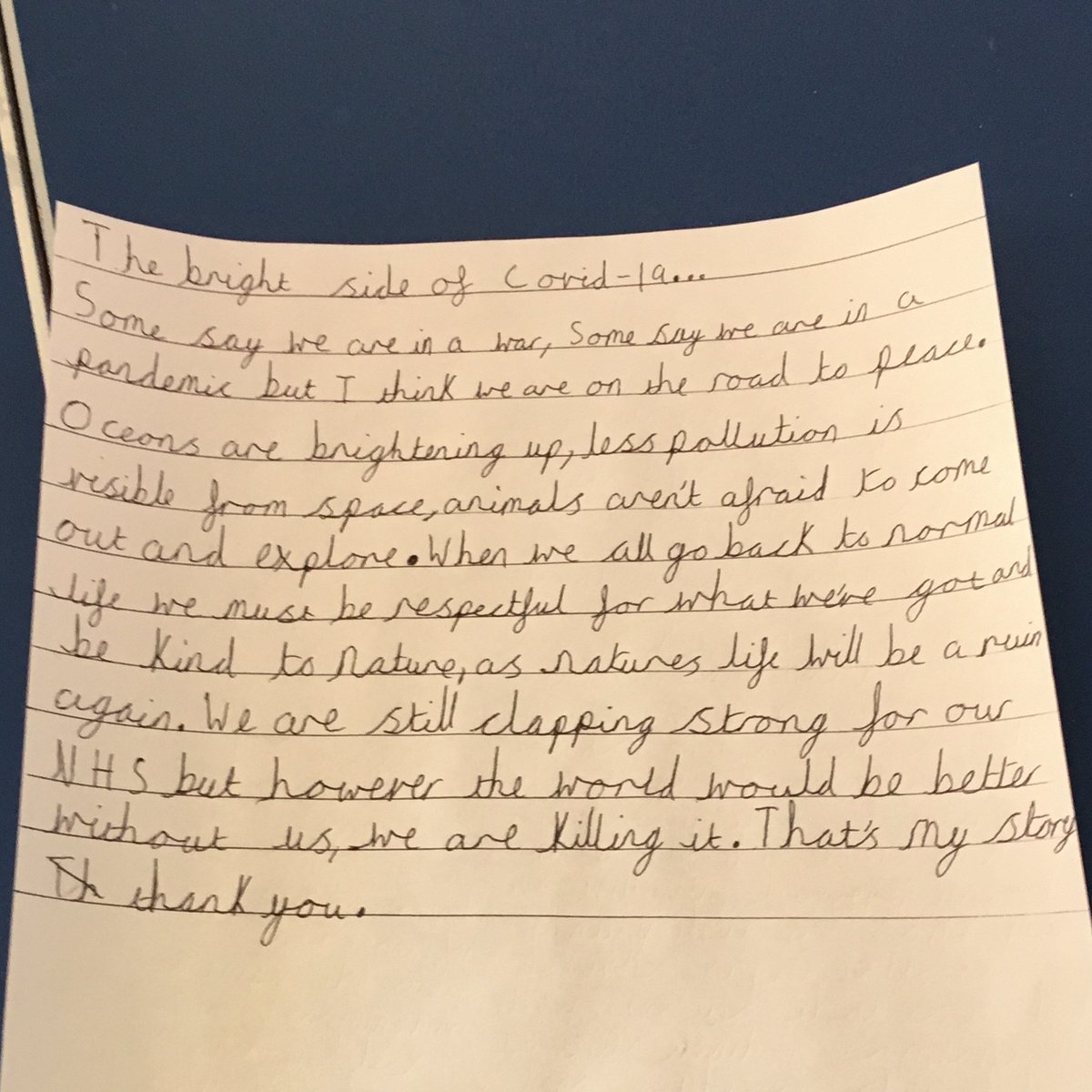 Sylvain is reminding us all of the positives that can still be found each day.