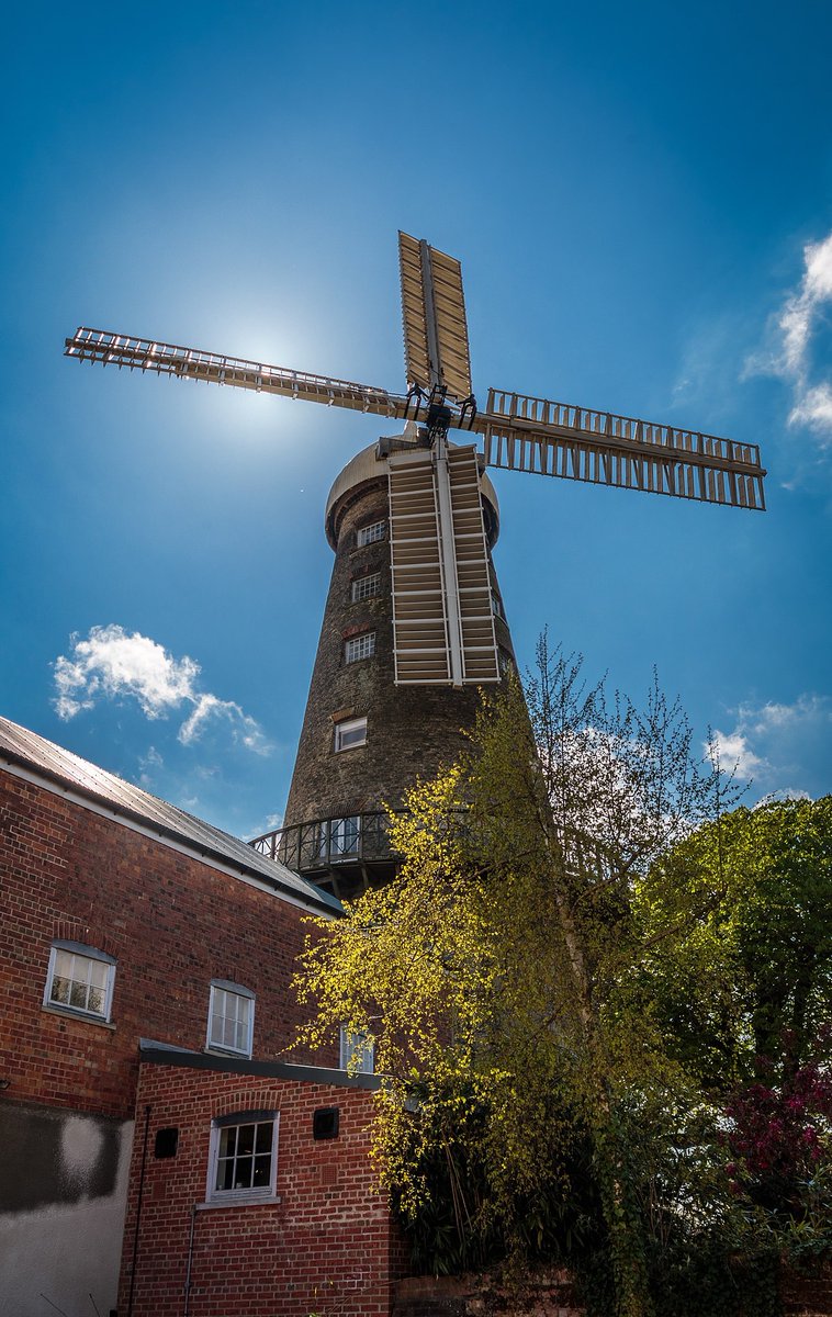 11/ Moulton Windmill is a Grade I listed mill built in 1822, in use (in 1 form or another) until 1995. Having lost its sails in 1894/5 the mill ground with steam power. A local group has restored the mill at a cost of £2MIL. The sails are back & it is grinding flour by wind again
