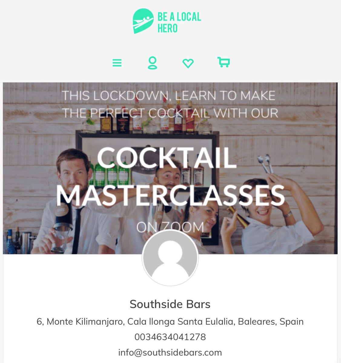 BeALocalHeroUK's tweet photo. Calling all Local Heroes!

Southside Bars is a mobile bar company in Ibiza and they have decided to zoom their cocktail masterclass experience directly to your home during #Lockdown

#BeALocalHero - buy a voucher to support them today!

👉 https://t.co/rgVnVL2iSQ https://t.co/nfotSfgoUL