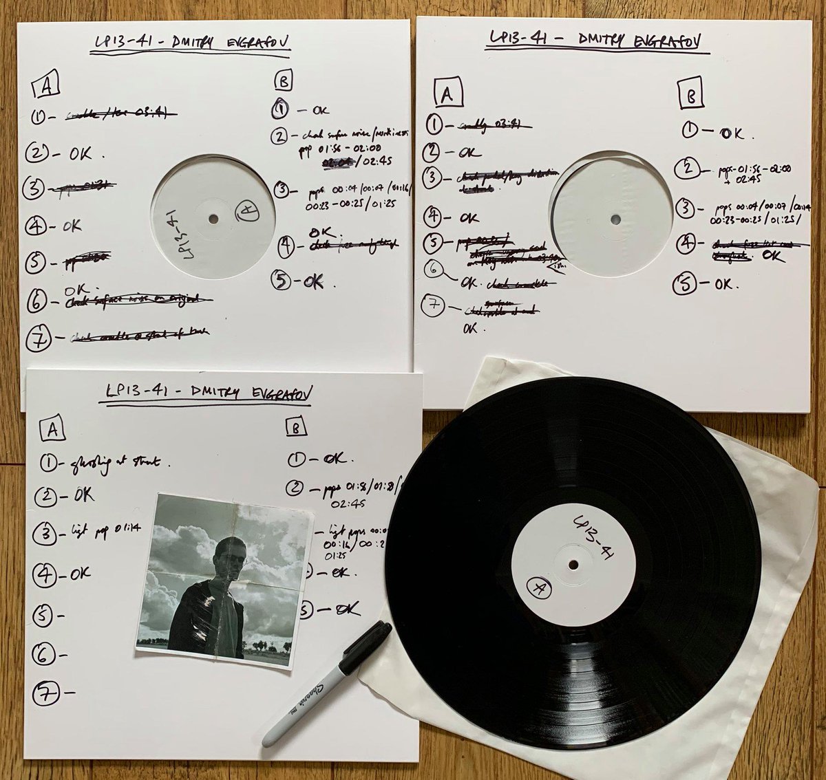 Some test pressings of the upcoming release. More info soon!