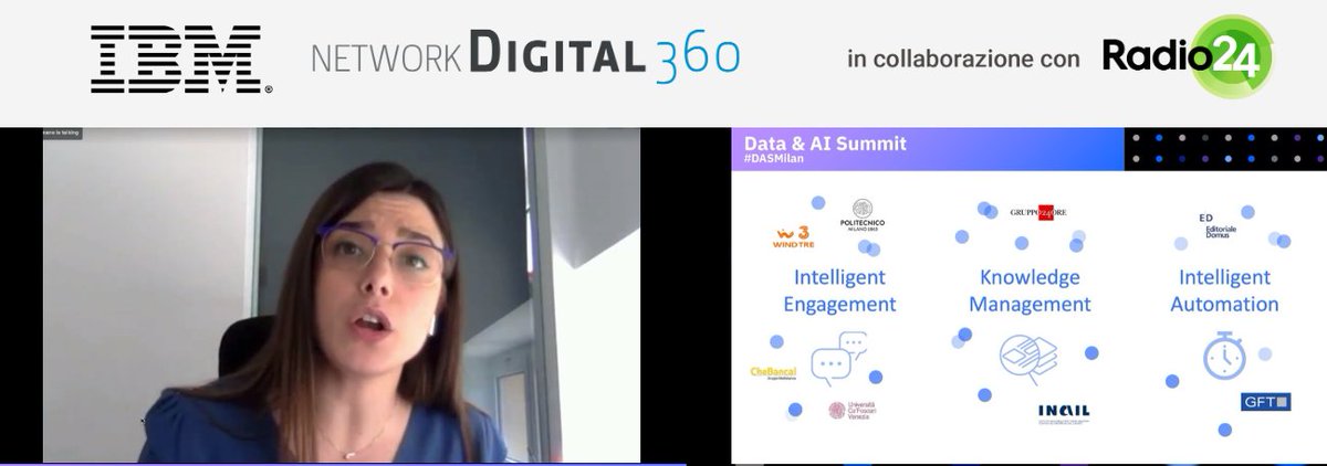 Claudia78446129's tweet photo. Implementare una strategia di #AI 
Intervengono: Bianca Romano (Watson Dev Squad Manager IBM), Glauco Cenciotti (Technical Solution Architect: Cloud &amp; Cognitive), Emanuela Picardi (Cognitive &amp; Analytics Manager) #DASMilan #IBMCloud @IBMItalia @Digital360Group @MitiDellaMura https://t.co/cXh9rEtM4O