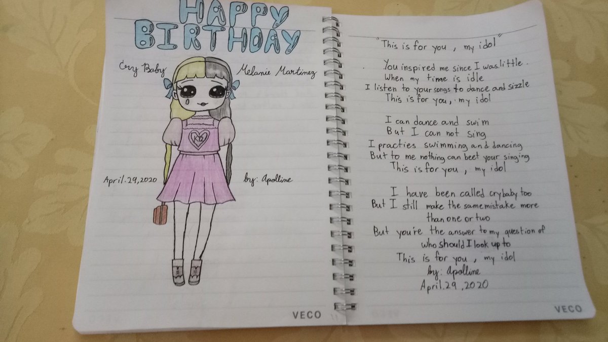 mercegatchalian's tweet photo. @MelanieLBBH Hi Melanie Martinez  i am Apolline and Happy Happy Birthday!!!God bless you❤😊(this is account of my Mom) https://t.co/QEL0jDCV8g