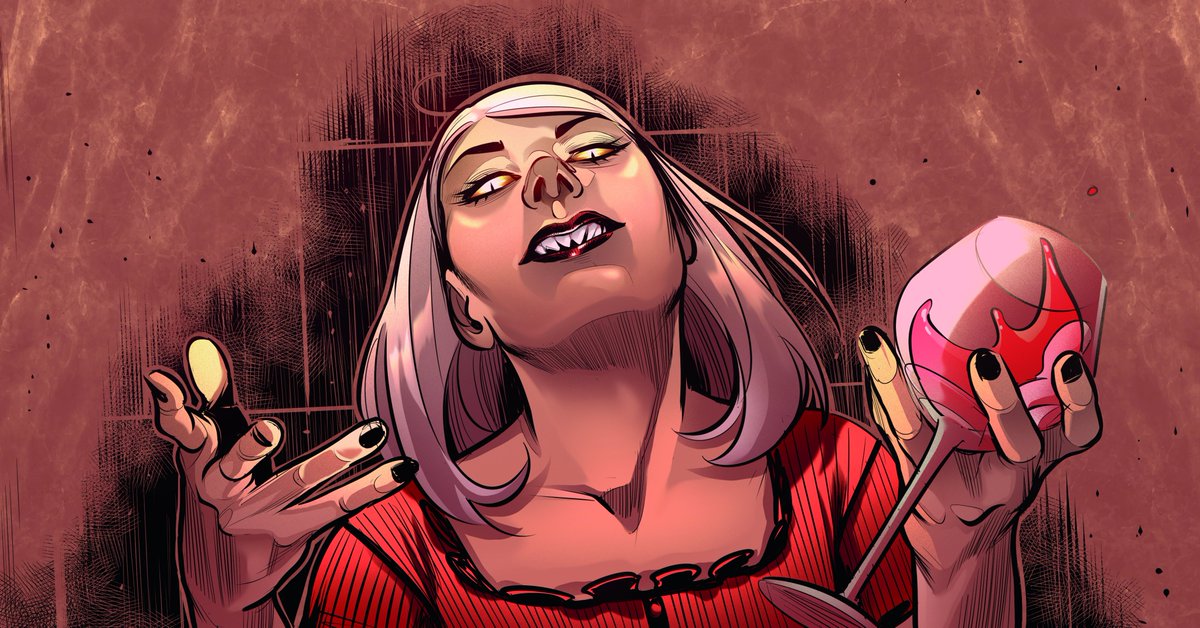 Meet Aunt Trisha, the Supernatural sociopath. 'CARMINE' available on @comiXology coming in from @ActionLabDanger #comics #makingcomics @ComixCentral