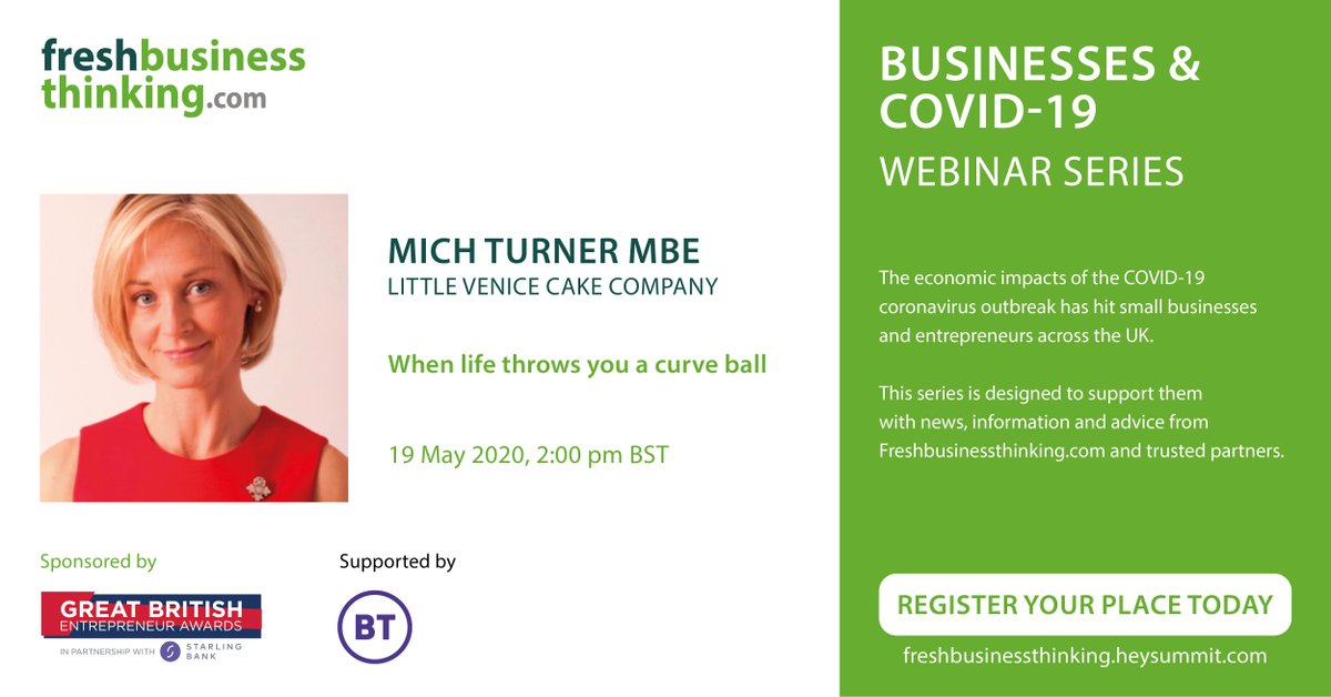 When life throws you a curve ball 💡

In this #freewebinar, @MichTurnerLVCC will discuss what to do when life throws you a curve ball - should you dodge it, catch it or smash and volley it?

Secure your spot here: bit.ly/mich_webinar
