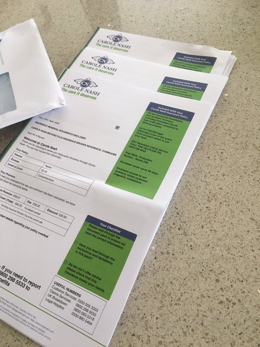 gpzed's tweet photo. @CaroleNash you’ve now sent me four sets of policy documents, the first set were totally wrong so I had to call you.  Sets 2,3 and 4 are identical.  That’s 88 sheets of A4 when I’ve asked repeatedly that you email them. How much paper do you get through in a year? https://t.co/SV6iTI3yxc