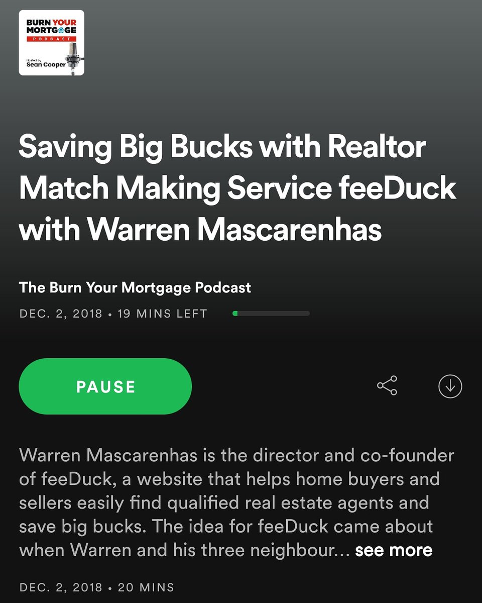 feeDuck's tweet image. Our #quarantine tip of the week.  Listen to the @burnyourmortgage podcast episode 22 featuring feeDuck :) to find ways to get money back into your pockets!  Listen on Podbeam, Spotify, etc. #RealEstate #savemoney #COVID19