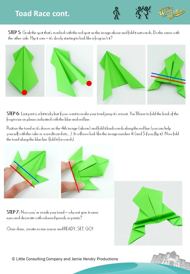 jhpuk's tweet image. Our favourite time of the week #WillowsWednesday! For Week 5 all you need is paper &amp;amp; colouring pencils - we're making racing toads! 
Follow this guide on how to make yourself a Toad, decorate it so you know it's yours &amp;amp; then create a race track. READY. SET. GO!

#kidsactivities