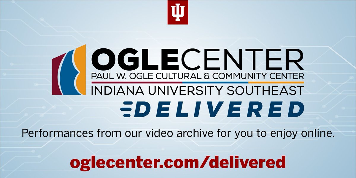 As a service to our community, the Ogle Center is offering video of previous concerts at the Ogle Center, free of charge. Videos will be available 1 week.  More info: oglecenter.com/delivered  
<a href="/IUSoutheast/">IU Southeast</a> <a href="/GoSoIN/">Go SoIN Tourism</a> <a href="/ArtsCouncilSI/">Arts Alliance of Southern Indiana</a>