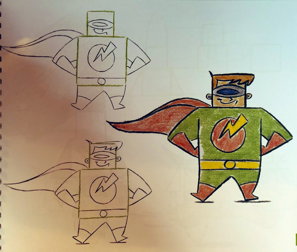 JenSkanes1's tweet photo. Here is another “Square Drawing” for you to try at home! Show me your superheroes!! #superhero #SquareDrawing @standrewselem https://t.co/o70RZZNkKd