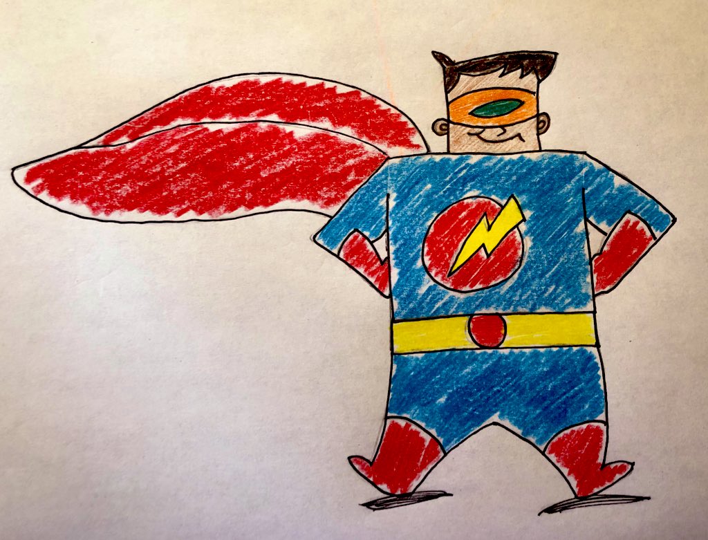 JenSkanes1's tweet photo. Here is another “Square Drawing” for you to try at home! Show me your superheroes!! #superhero #SquareDrawing @standrewselem https://t.co/o70RZZNkKd
