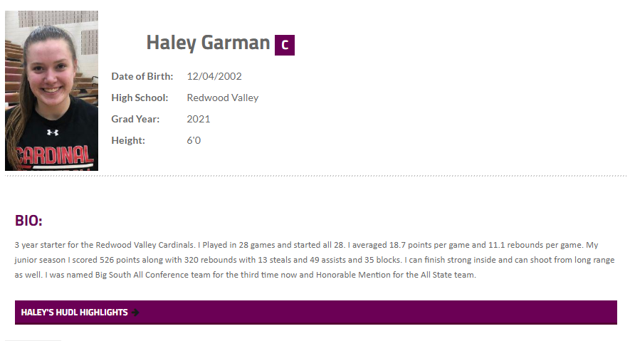 MNRiseGirls's tweet photo. Check Out @HaleyGarman's Player Page! Includes her Bio, and Highlight Film: https://t.co/MkjXU4O3BC https://t.co/9ld4lT7XBF