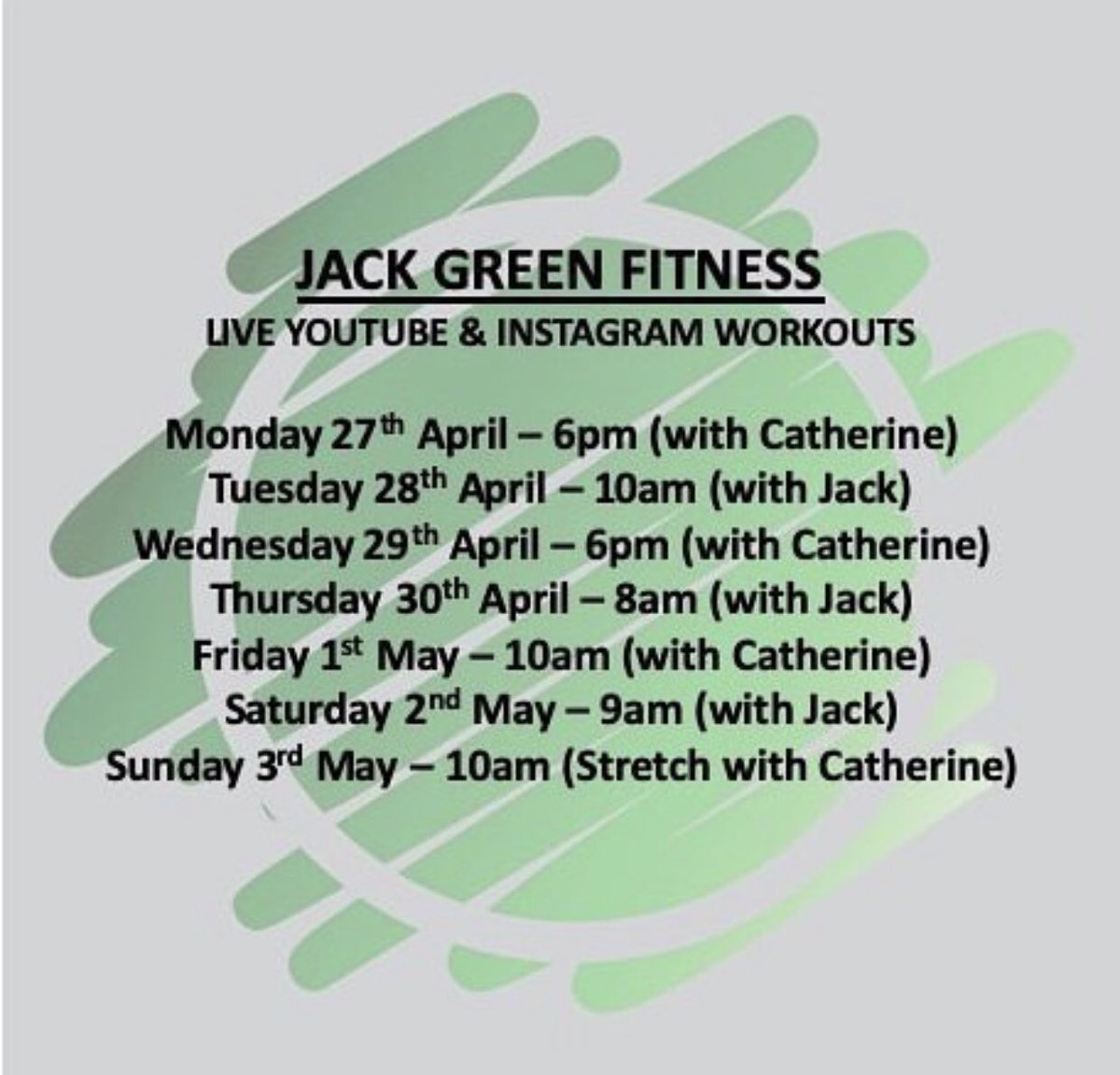 SWLdnFitness's tweet photo. Some great workouts this week. Looking forward to tonight’s at 6pm! https://t.co/tTjbTuPJME