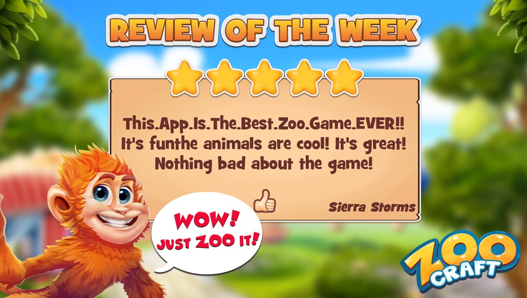 Zoocraftgame On Twitter Thank You So Much Sierra Storms Be Sure To Submit Your Review Too And Just Zoo It Apple Store Https T Co Ndf3jkch7d Google Play Https T Co 5vpzxy03g5