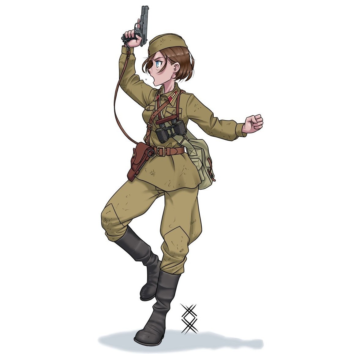 AI Image Generator: Male soviet officer anime