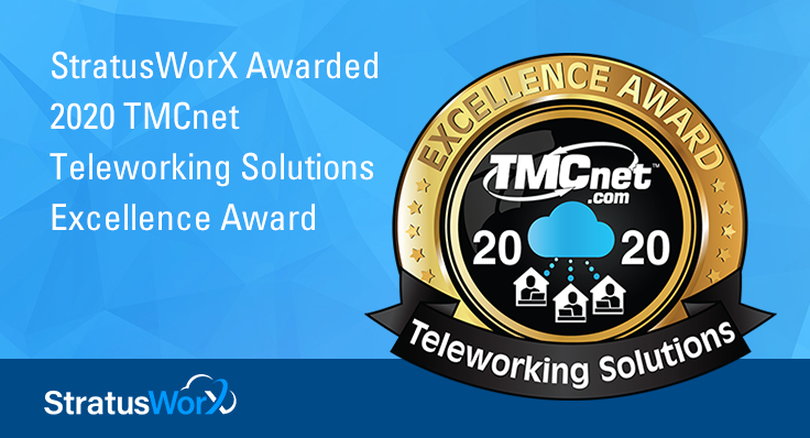 StratusWorx's tweet image. StratusWorx is honored be awarded the 2020 TMCnet Teleworking Solutions Excellence Award for #RemoteWorkspaces. Contact us for a demo to see our cool platform spin up an employee workspace in 2 minutes. Read more: prn.to/2VR99iN
#remoteworking #workfromhome #heretohelp